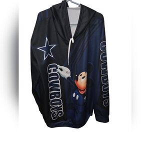 Mens 4xl long sleeve hooded Dallas Cowboys Mickey